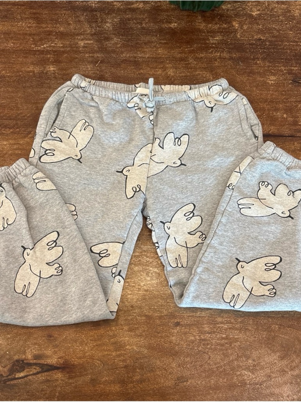 Bobo Choses Grey Sweatpants with Bird Print